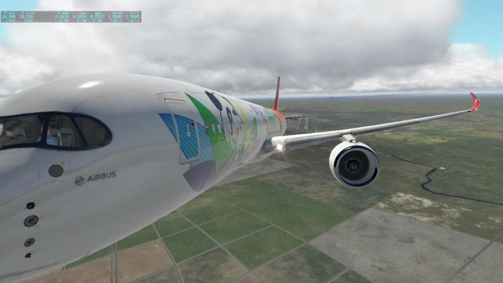 [x-plane] a350 四川航空熊猫彩绘涂装